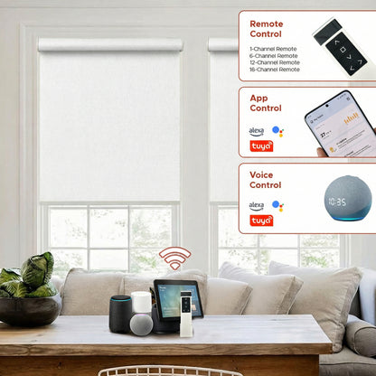 Smart Motorized Roller Shade - Havana | Blackout 100%