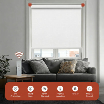 Smart Motorized Roller Shade - Havana | Blackout 100%