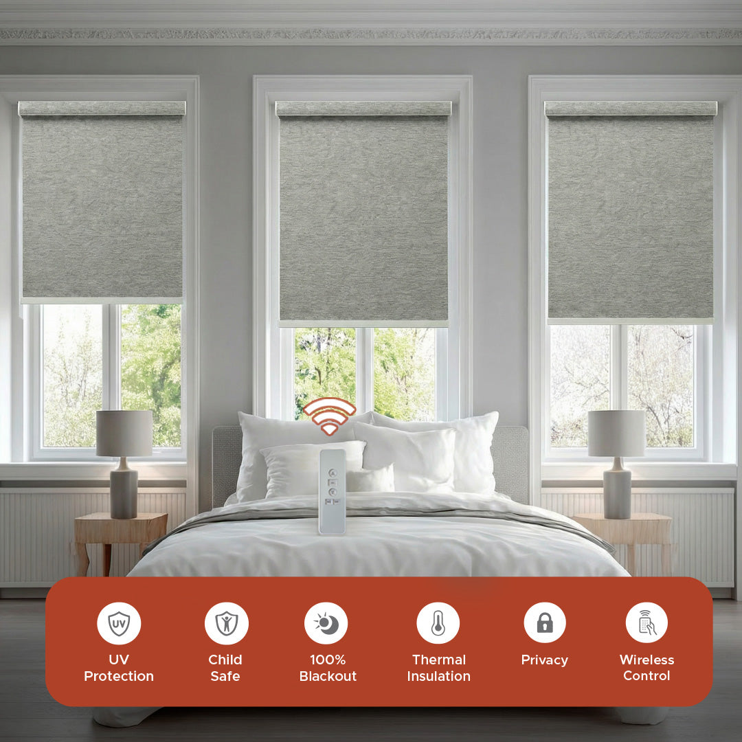 Smart Motorized Roller Shade - Midas | Blackout 100%