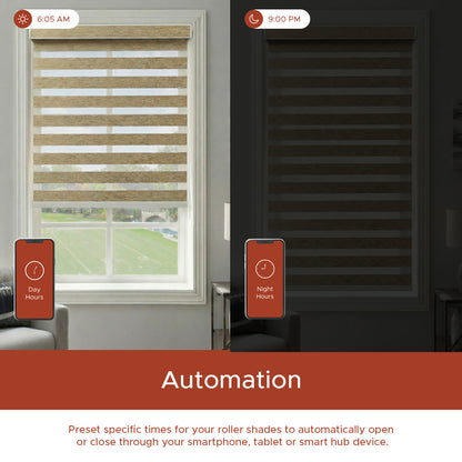 Smart Motorized Designer Shade - Striped | Semi-Blackout 5%