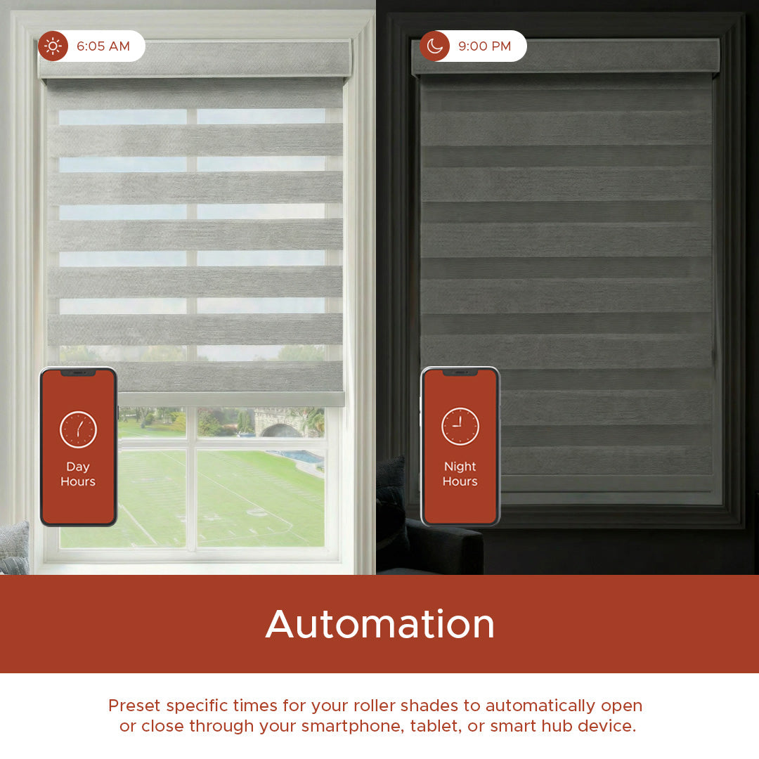 Smart Motorized Zebra Shade - Elite | Blackout 100%
