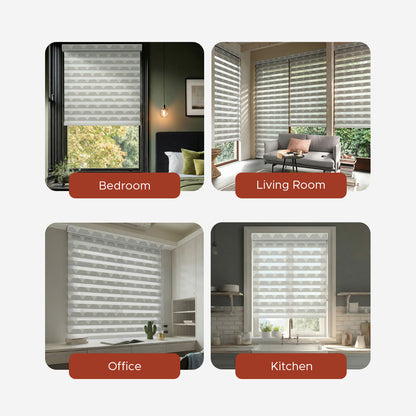 Smart Motorized Designer Shade - Geometric | Semi-Blackout 3%