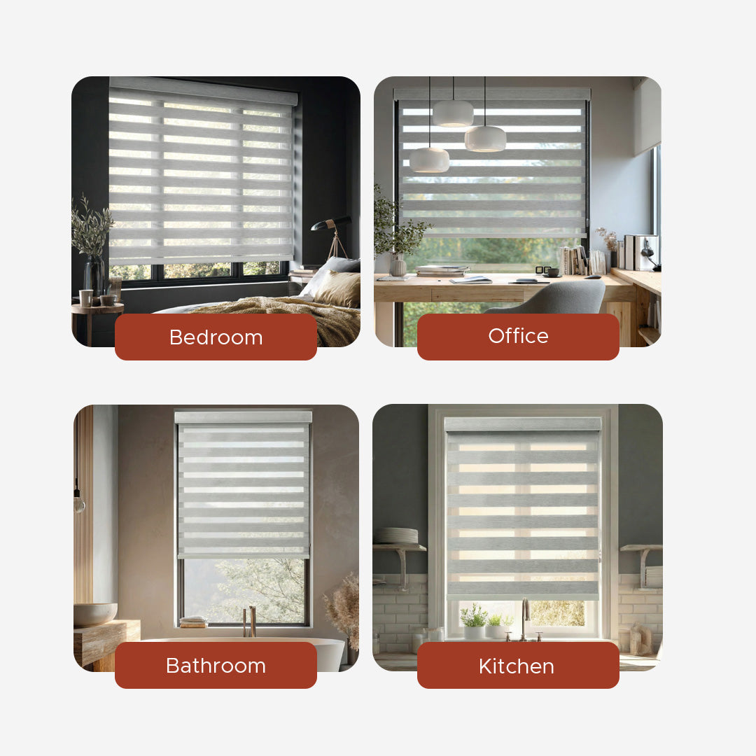 Smart Motorized Zebra Shade - Elite | Blackout 100%