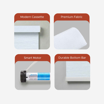Smart Motorized Roller Shade - Allure | Semi-Blackout 5%
