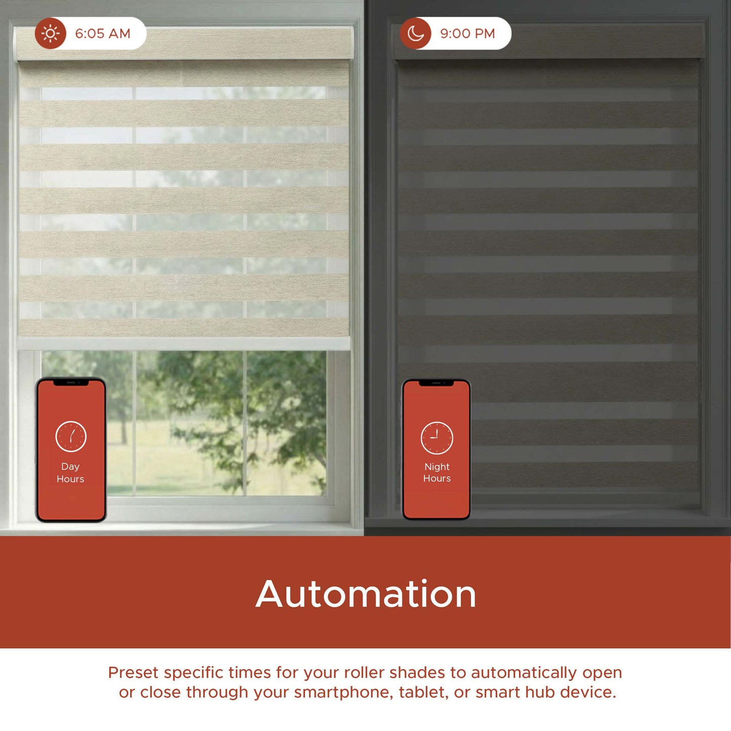 Smart Motorized Zebra Shade - Opus | Semi-Blackout 5%