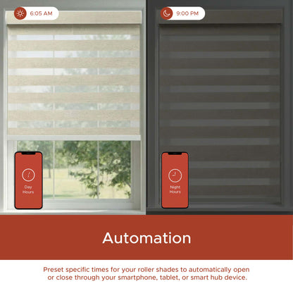 Smart Motorized Zebra Shade - Opus | Semi-Blackout 5%