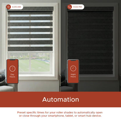 Smart Motorized Zebra Shade - Titan | Semi-Blackout 5%