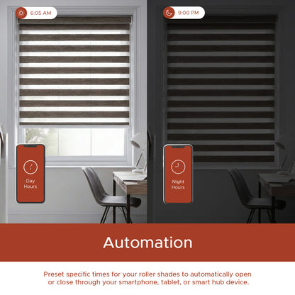 Smart Motorized Zebra Shade - Weave | Semi-Blackout 10%