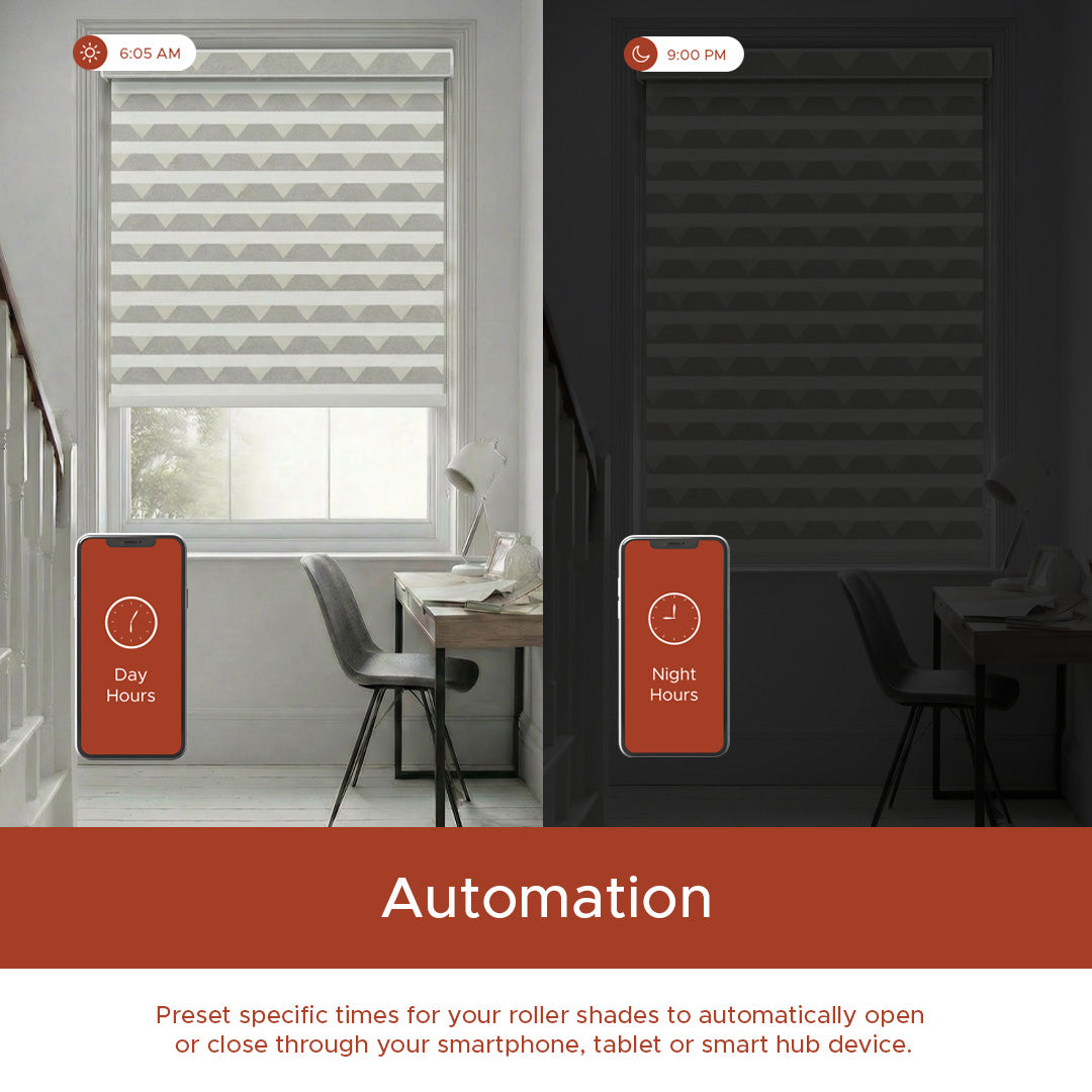 Smart Motorized Designer Shade - Geometric | Semi-Blackout 3%