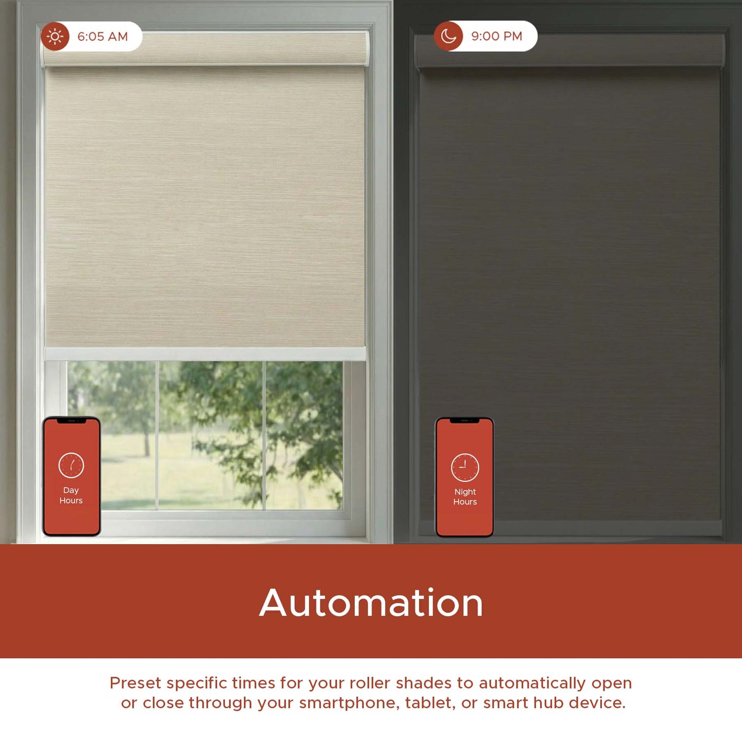 Smart Motorized Roller Shade - Brushed Metal | Semi-Blackout 5%