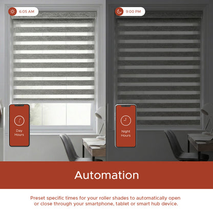 Smart Motorized Zebra Shade - Haven | Semi-Blackout 5%