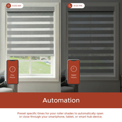 Smart Motorized Zebra Shade - Minicomb | Semi-Blackout 5%