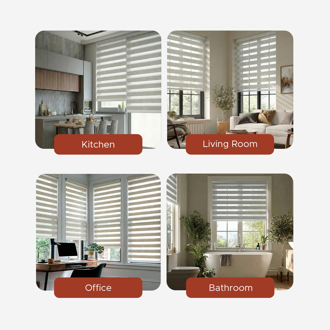 Smart Motorized Zebra Shade - Lume | Blackout 100%