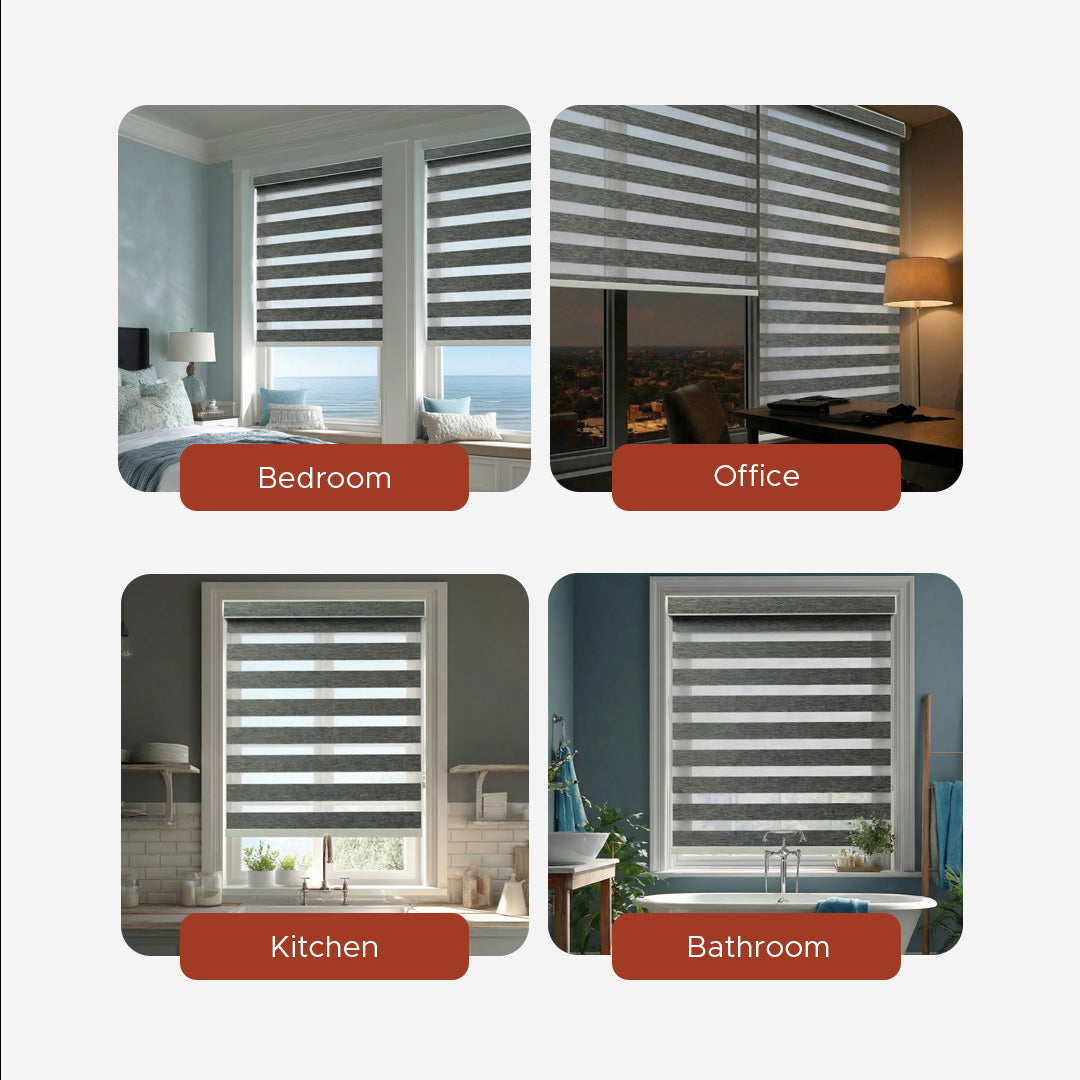 Smart Motorized Zebra Shade - Classic | Blackout 100%