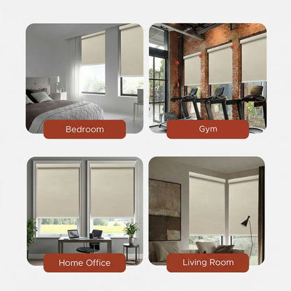 Smart Motorized Roller Shade - Brushed Metal | Semi-Blackout 5%