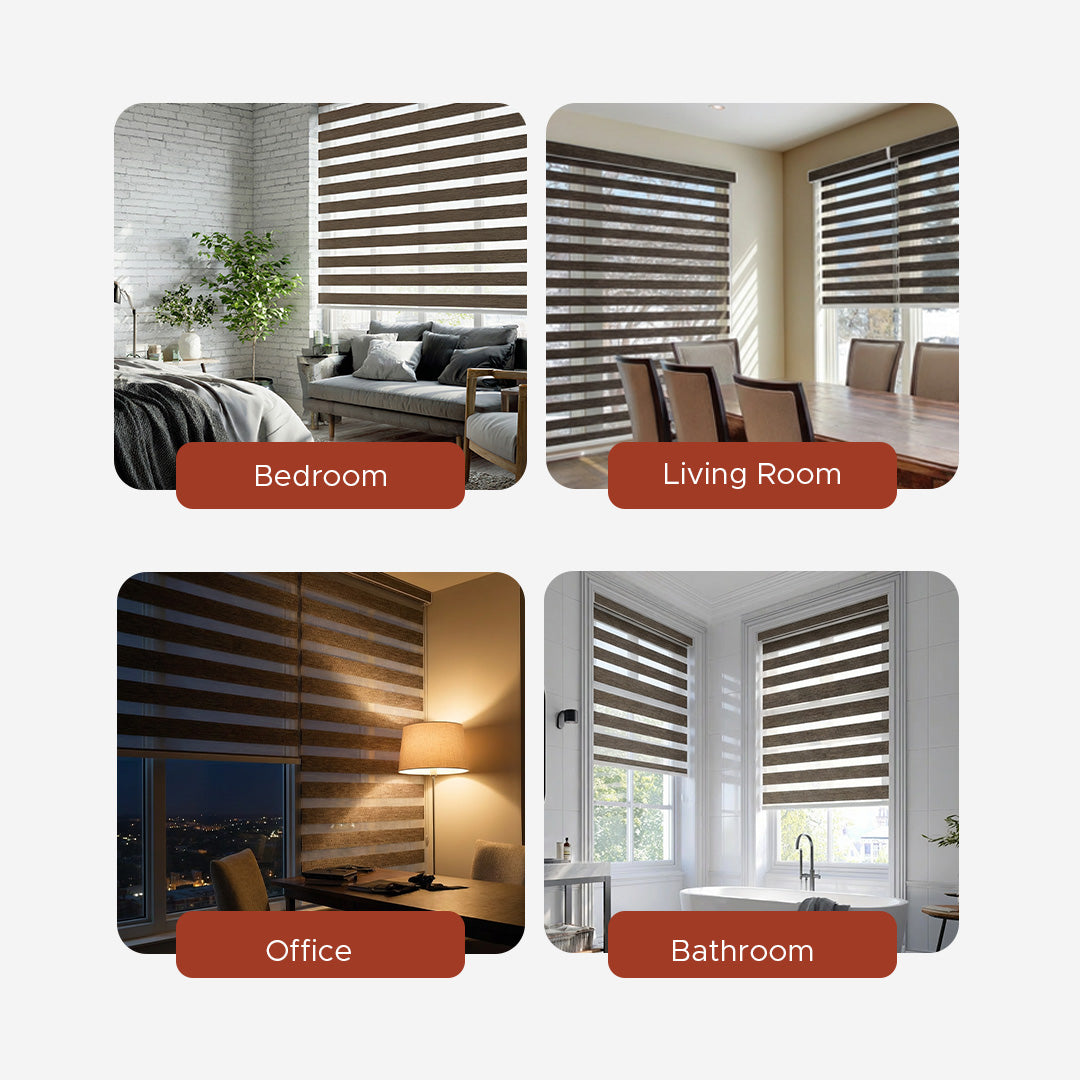 Smart Motorized Zebra Shade - Weave | Semi-Blackout 10%
