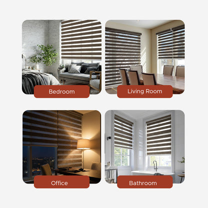 Smart Motorized Zebra Shade - Weave | Semi-Blackout 10%